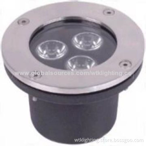 LED Underground Light, 3W Power, Made of Die Casting Alloy Housing with Excellent Heat Radiation
